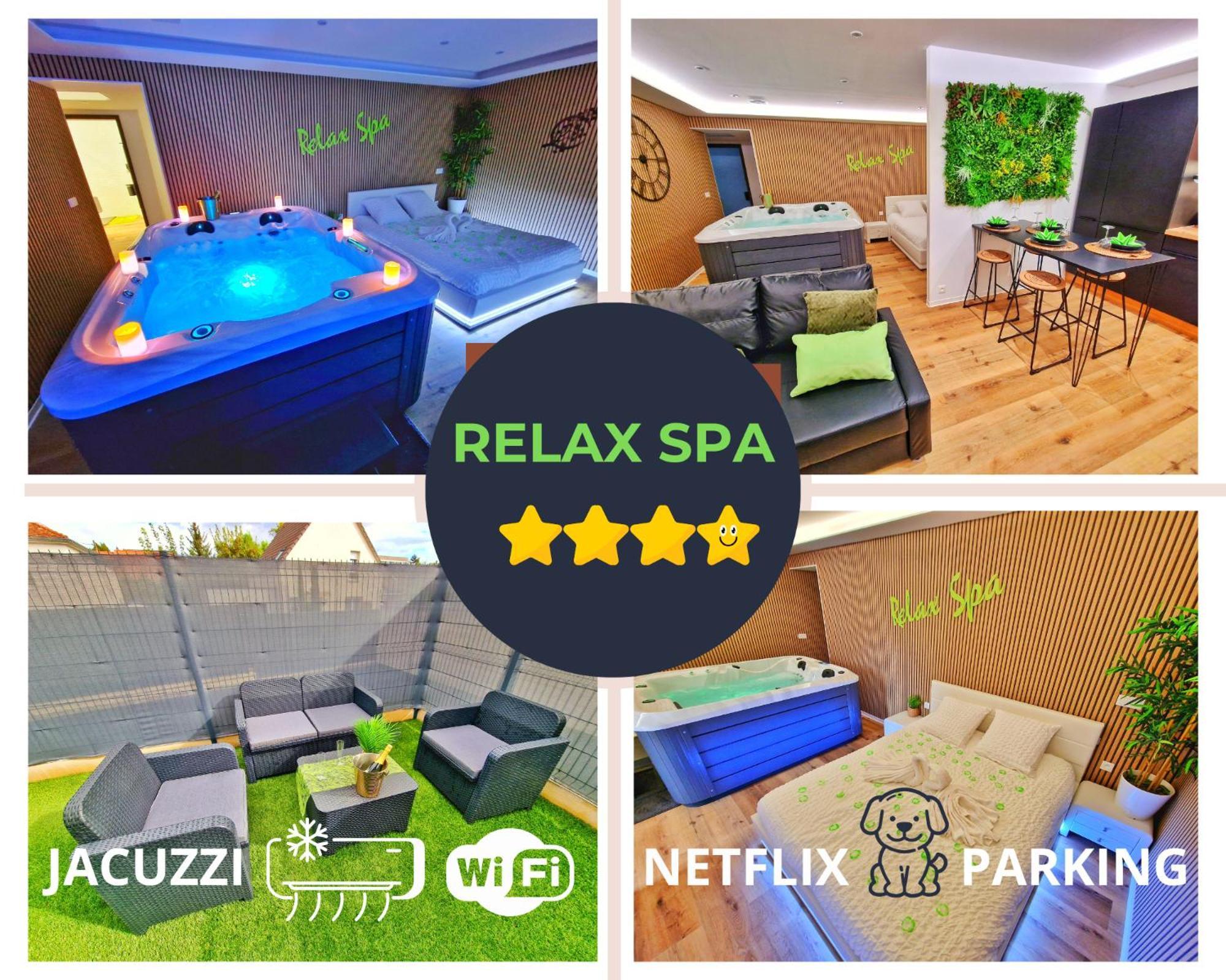 Relax Spa-4 Pers-Jacuzzi-Parking-Jardin-Clim-Colmar Muntzenheim 외부 사진